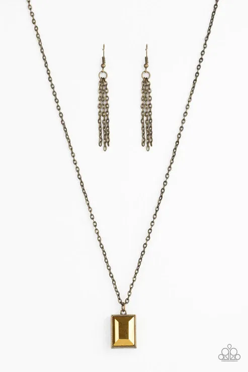 Pro Edge Brass Necklace Jewelry by Bretta Paparazzi Accessories Necklaces