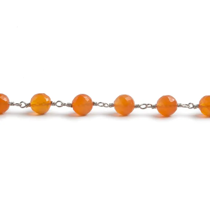 Rings 65mm Carnelian faceted round 925 Silver Chain by the foot 24 pieces Beadsofcambaycom Rings 65mm Carnelian faceted round 925 Silver Chain by the foot 24 pieces Beadsofcambaycom