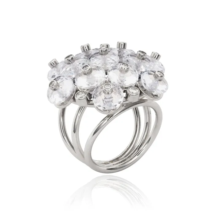 Rings Aletto Brothers Gold Diamond Crystal Rose Bianche Ring Aletto Brothers Rings Aletto Brothers Gold Diamond Crystal Rose Bianche Ring Aletto Brothers