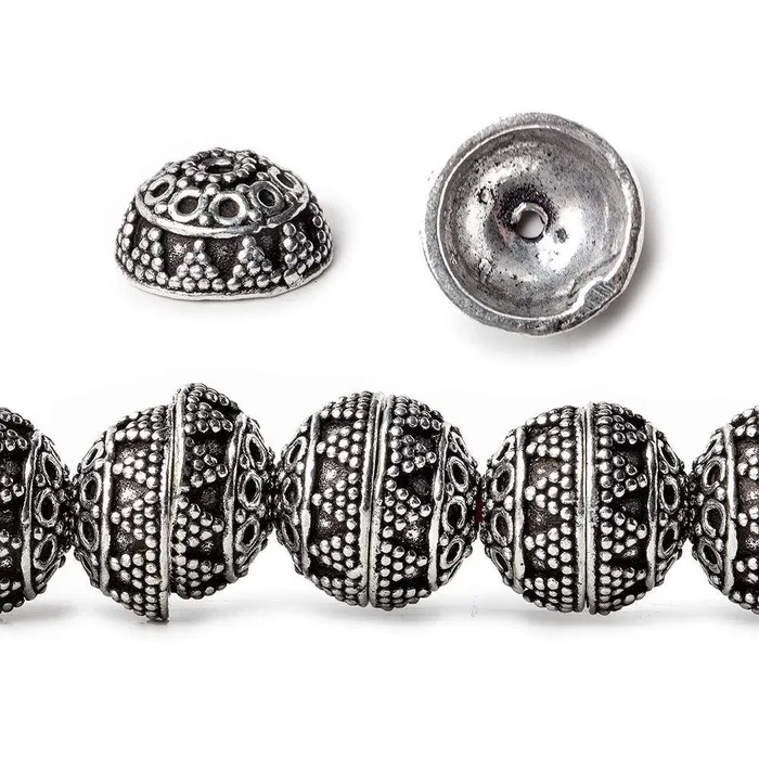 Rings Beadsofcambaycom 12x6mm Antiqued Sterling Silver Plated Sterling Silver Plated Copper Bead Cap 8 inch 34 beads Rings Beadsofcambaycom 12x6mm Antiqued Sterling Silver Plated Sterling Silver Plated Copper Bead Cap 8 inch 34 beads