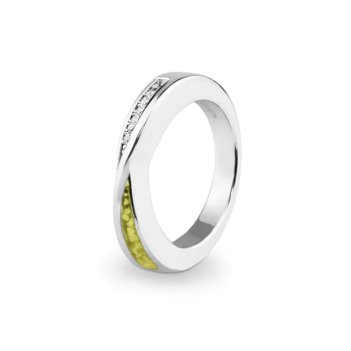 Rings EverWith Ladies Harmony Memorial Ashes Ring with Fine Crystals EverWith