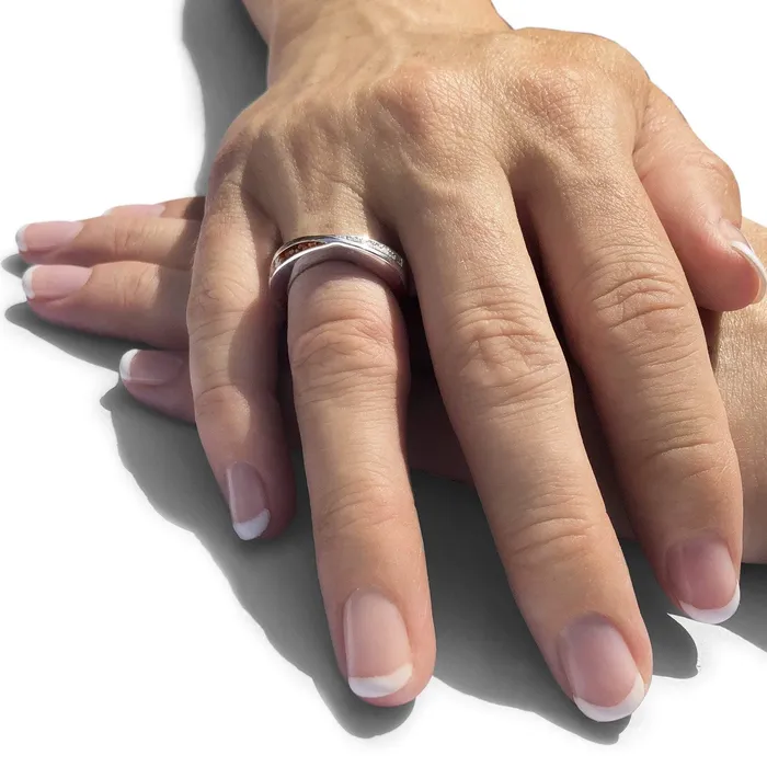 Rings EverWith Ladies Harmony Memorial Ashes Ring with Fine Crystals EverWith