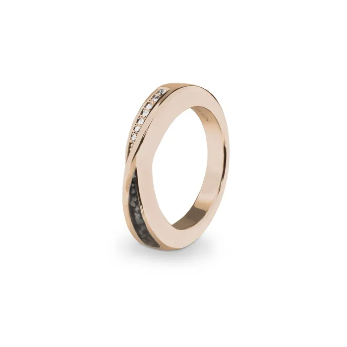 Rings EverWith Ladies Harmony Memorial Ashes Ring with Fine Crystals EverWith