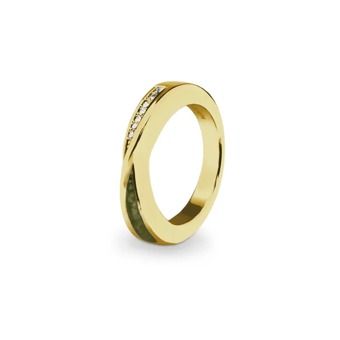 Rings EverWith Ladies Harmony Memorial Ashes Ring with Fine Crystals EverWith