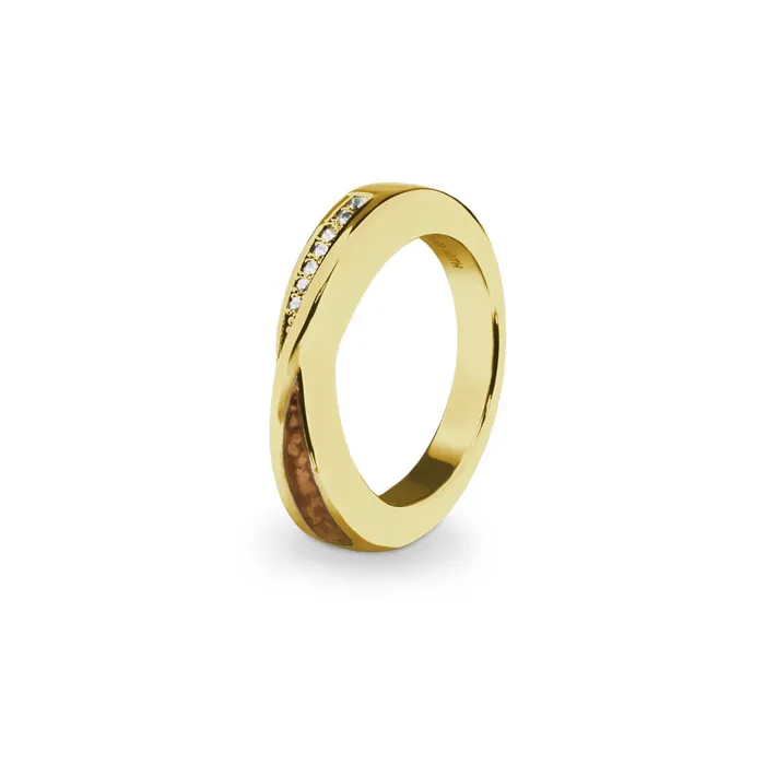 Rings EverWith Ladies Harmony Memorial Ashes Ring with Fine Crystals EverWith