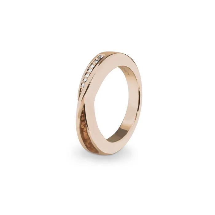 Rings EverWith Ladies Harmony Memorial Ashes Ring with Fine Crystals EverWith