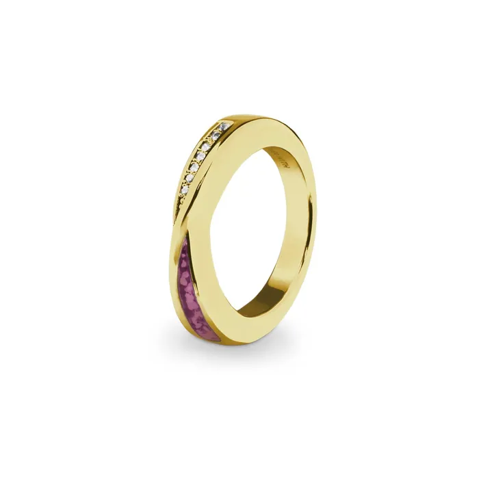 Rings EverWith Ladies Harmony Memorial Ashes Ring with Fine Crystals EverWith