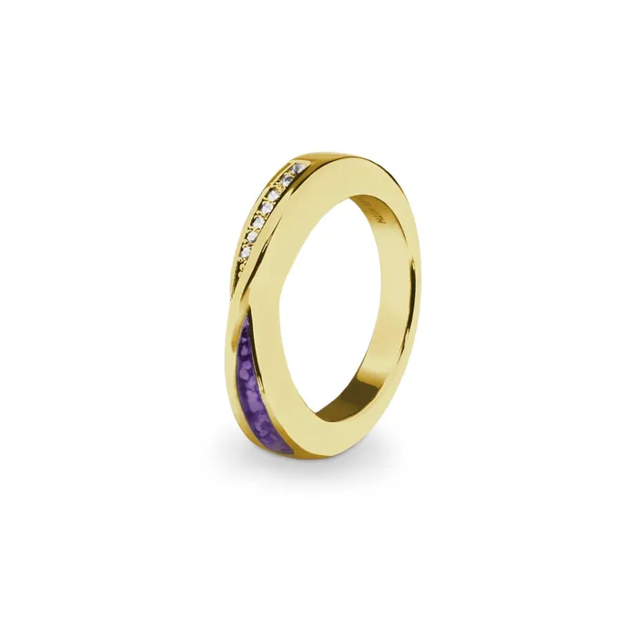 Rings EverWith Ladies Harmony Memorial Ashes Ring with Fine Crystals EverWith