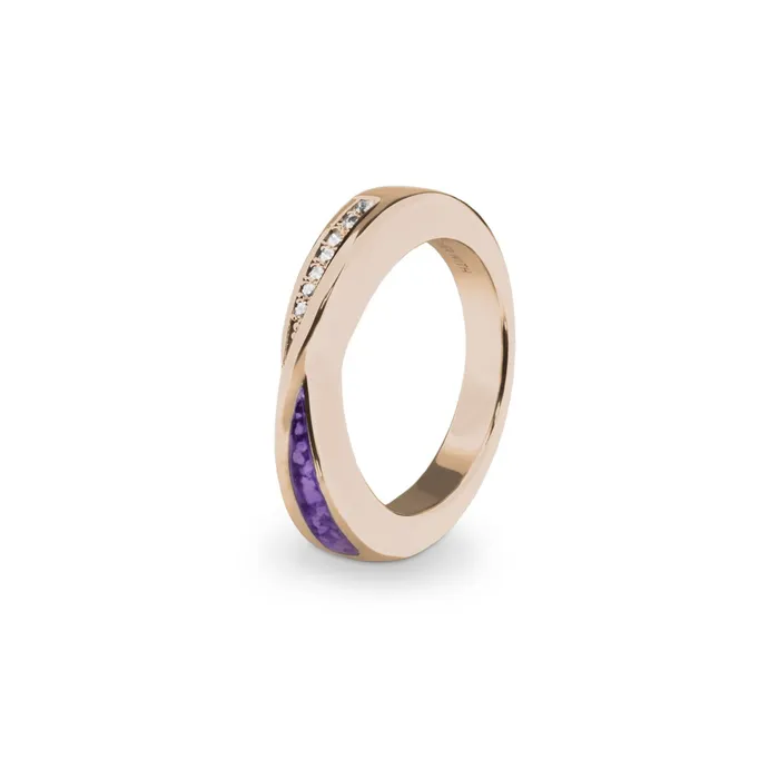Rings EverWith Ladies Harmony Memorial Ashes Ring with Fine Crystals EverWith