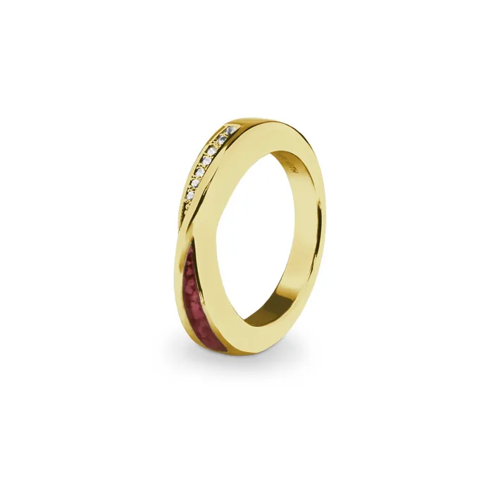 Rings EverWith Ladies Harmony Memorial Ashes Ring with Fine Crystals EverWith