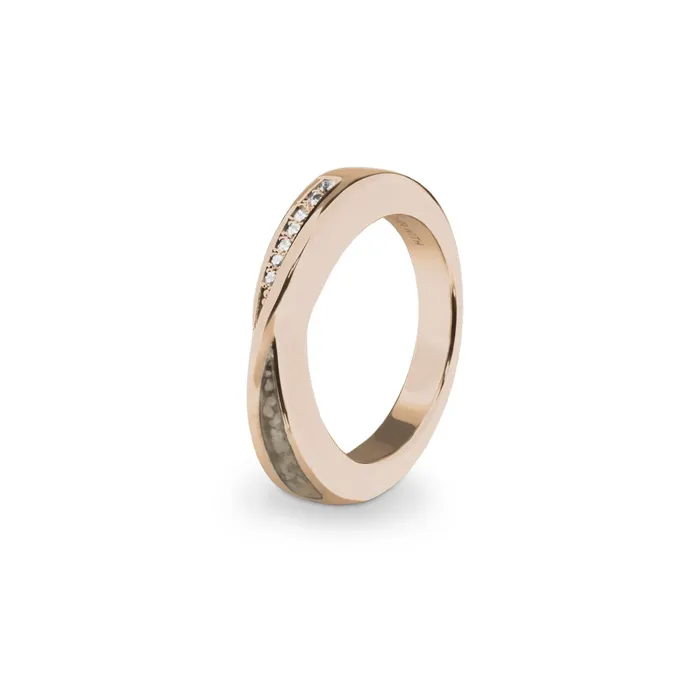 Rings EverWith Ladies Harmony Memorial Ashes Ring with Fine Crystals EverWith