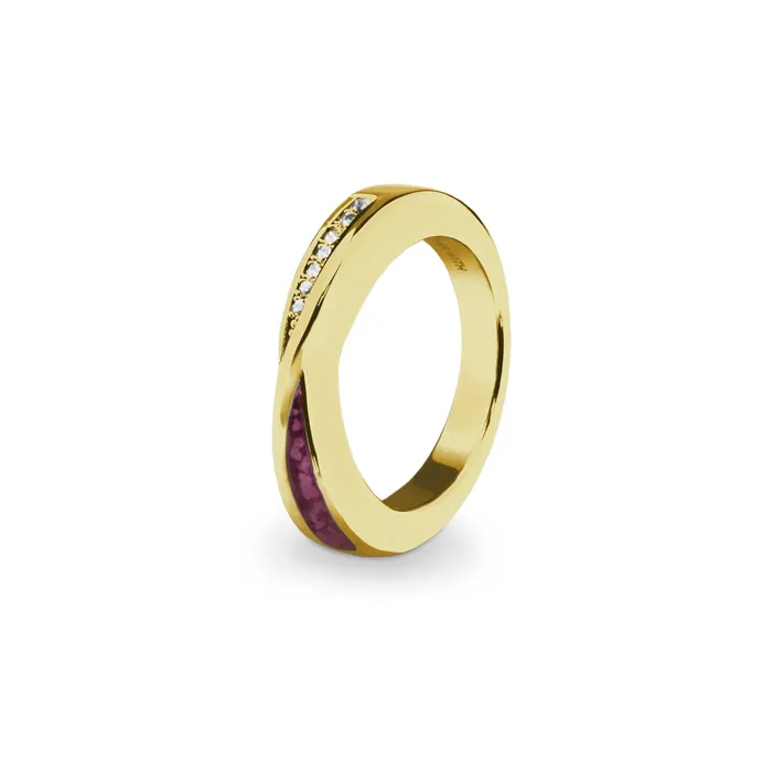 Rings EverWith Ladies Harmony Memorial Ashes Ring with Fine Crystals EverWith