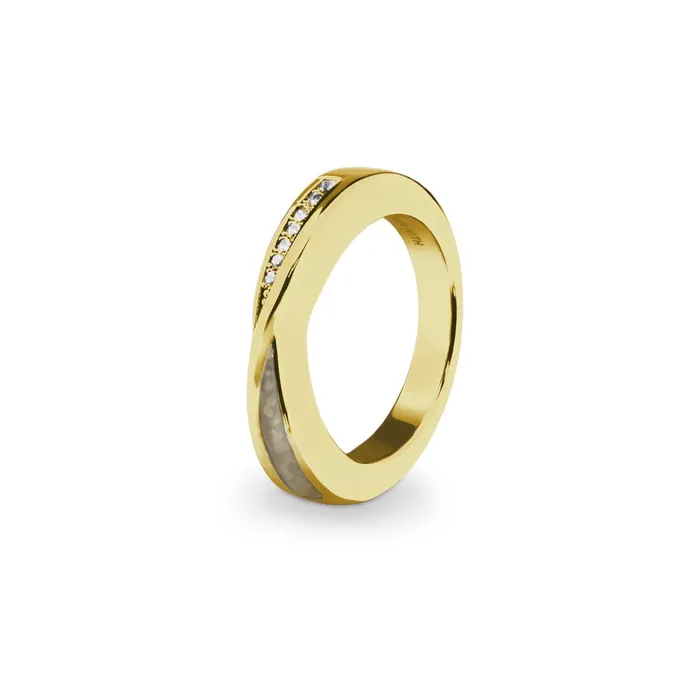 Rings EverWith Ladies Harmony Memorial Ashes Ring with Fine Crystals EverWith