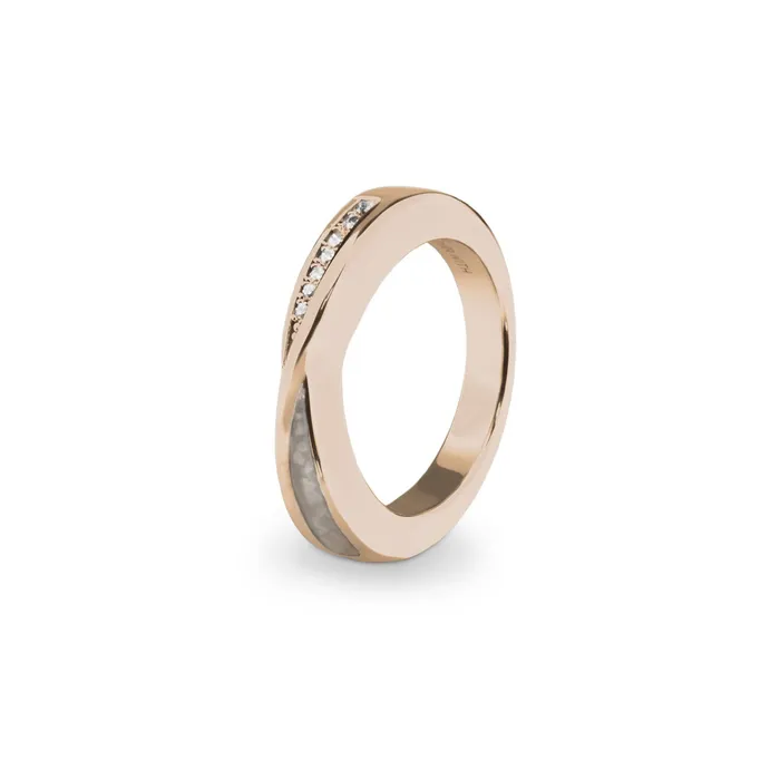 Rings EverWith Ladies Harmony Memorial Ashes Ring with Fine Crystals EverWith