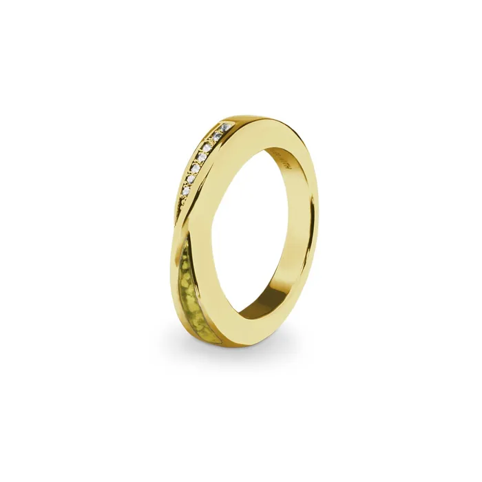 Rings EverWith Ladies Harmony Memorial Ashes Ring with Fine Crystals EverWith