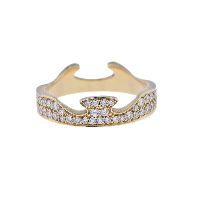 Rings Georg Jensen Georg Jensen Fusion Rose Gold Diamond End Ring 1370