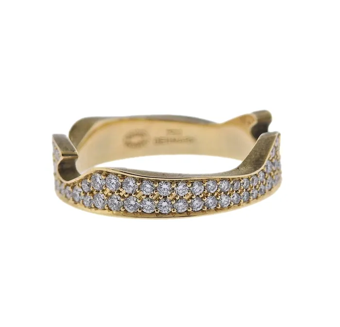 Rings Georg Jensen Georg Jensen Fusion Rose Gold Diamond End Ring 1370
