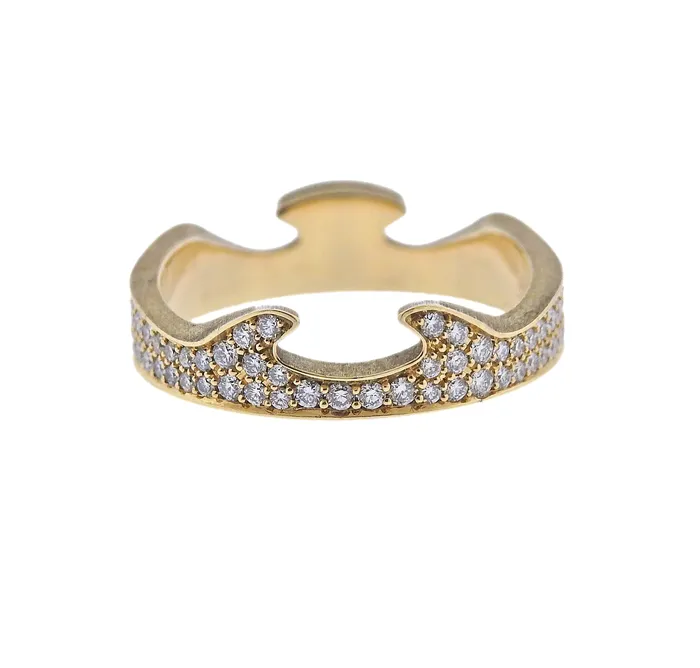 Rings Georg Jensen Georg Jensen Fusion Rose Gold Diamond End Ring 1370