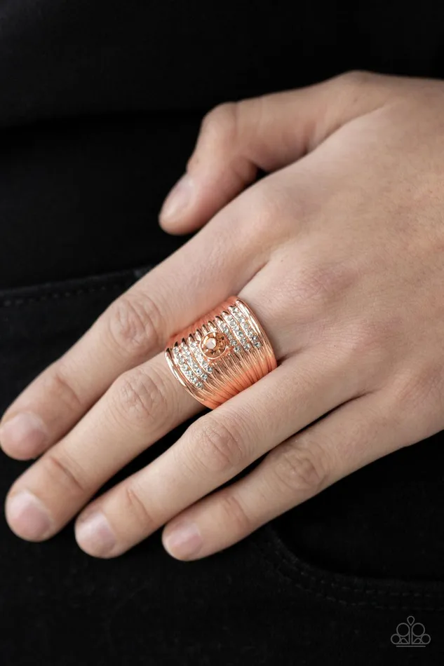 Rings Paparazzi Accessories Crystal Corsets Copper Ring Jewelry by Bretta