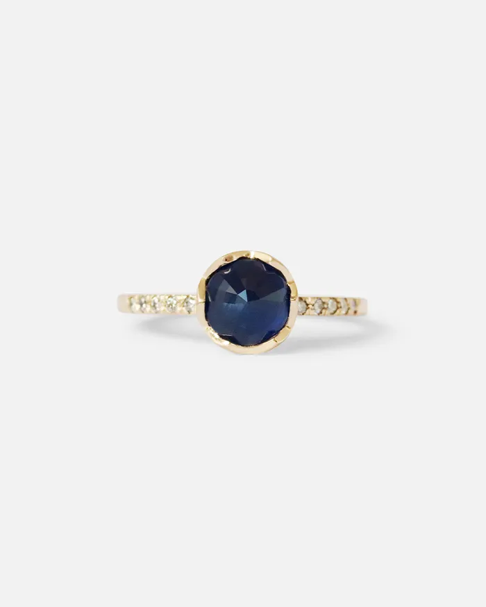 Rings Pave 65mm Blue Sapphire Ring Hiroyo