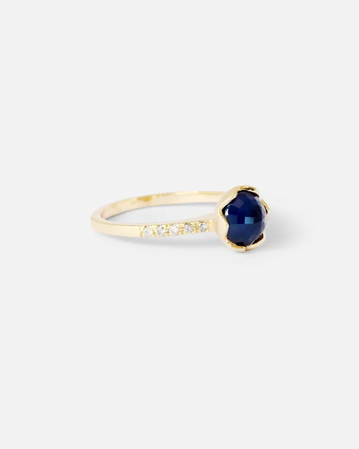 Rings Pave 65mm Blue Sapphire Ring Hiroyo Rings Pave 65mm Blue Sapphire Ring Hiroyo