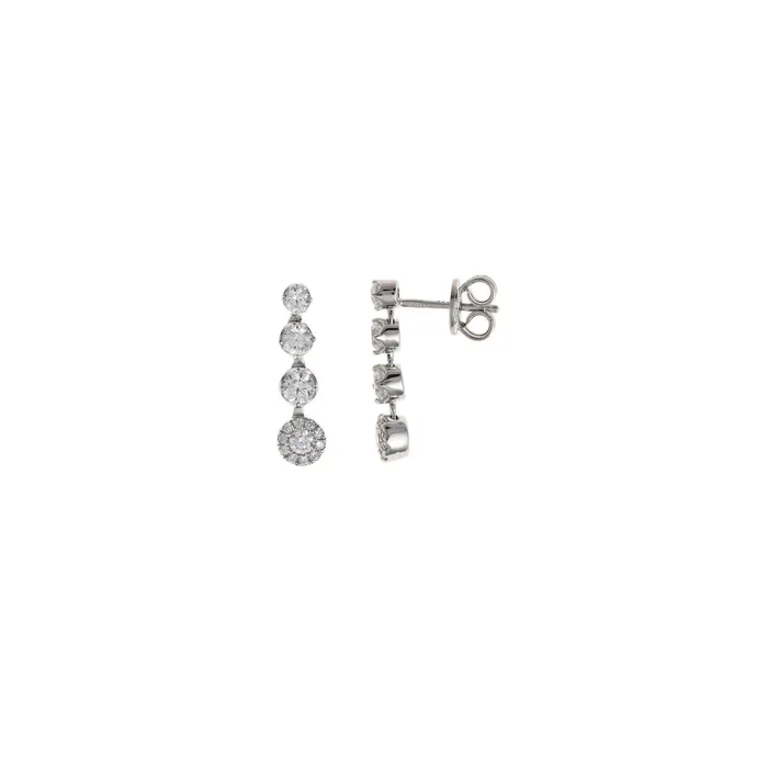 Salvatore Plata Earrings Salvatore Plata Wedding Womens Silver Dangle Zirconia Earrings with Screw Salvatore Plata Earrings Salvatore Plata Wedding Womens Silver Dangle Zirconia Earrings with Screw