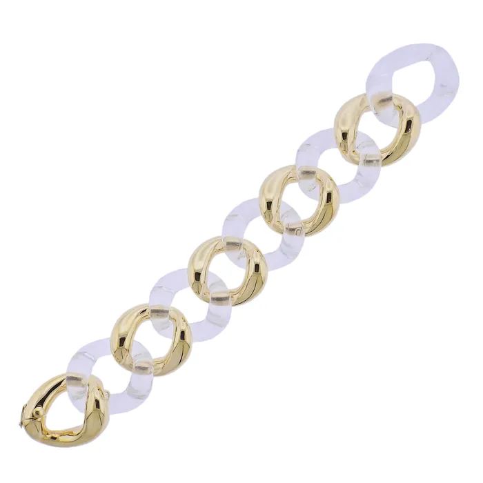 Seaman Schepps Crystal Gold Large Link Bracelet Seaman Schepps Bracelets Seaman Schepps Crystal Gold Large Link Bracelet Seaman Schepps Bracelets