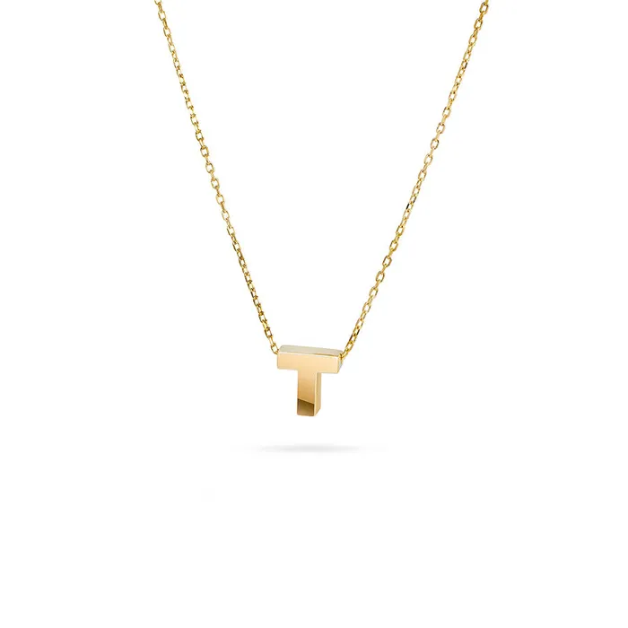 Senso Gold Gold letter T necklace Sense Gold Symbols Necklaces