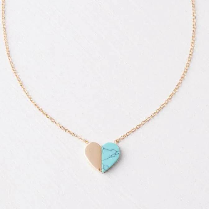 Starfish Project Necklaces Turquoise Gold Heart Pendant Necklace Gives Freedom to Women Starfish Project Necklaces Turquoise Gold Heart Pendant Necklace Gives Freedom to Women