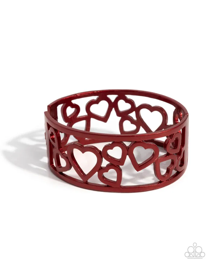 Steal Your Heart Red Bracelet Jewelry by Bretta Paparazzi Accessories Bracelets
