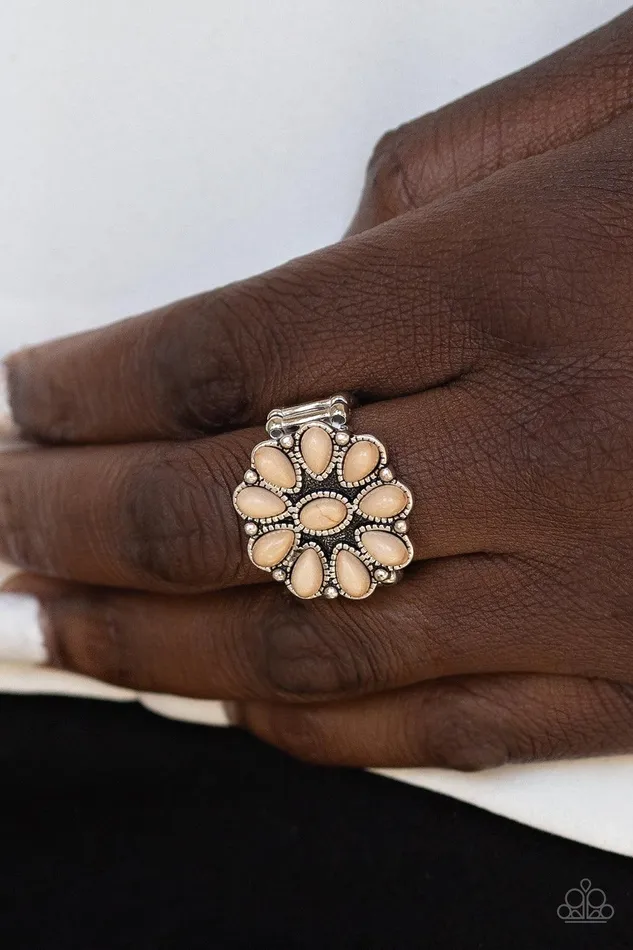 Stone Gardenia Brown Ring Jewelry by Bretta Paparazzi Accessories Rings