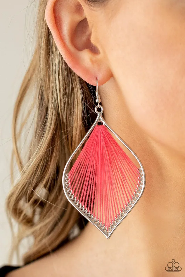 String Theory Pink Earrings Jewelry by Bretta Paparazzi Accessories Earrings