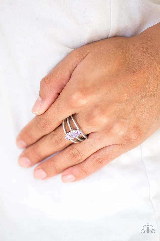 Triple Crown Winner Purple Ring Jewelry by Bretta Paparazzi Accessories Rings