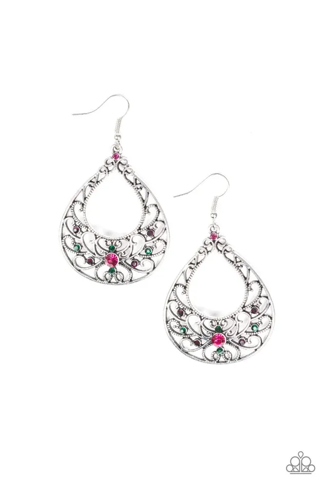 Vine Shine Multi Earrings Jewelry by Bretta Paparazzi Accessories Earrings