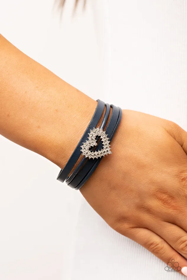 Wildly in Love Blue Bracelet Jewelry by Bretta Paparazzi Accessories Bracelets
