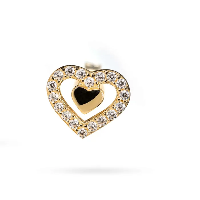 Womens gold stud earrings with zircons Senso Gold Shine Senso Gold Earrings