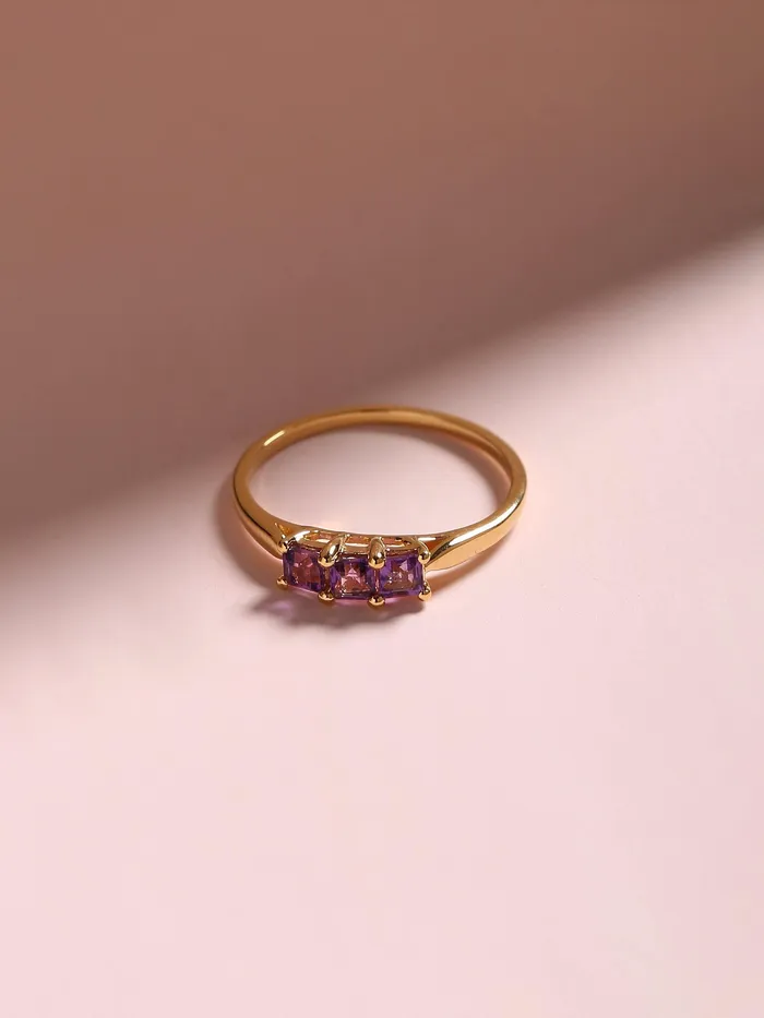 045 Ct Amethyst Solid 10k Yellow Gold Band Ring Jewelry YoTreasure Rings 045 Ct Amethyst Solid 10k Yellow Gold Band Ring Jewelry YoTreasure Rings