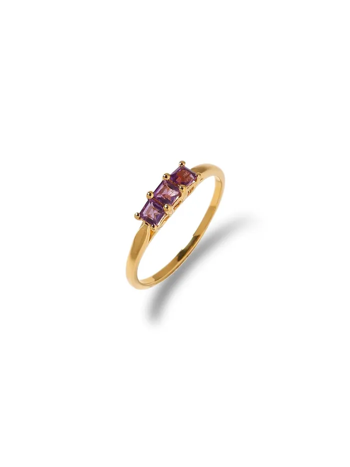 045 Ct Amethyst Solid 10k Yellow Gold Band Ring Jewelry YoTreasure Rings 045 Ct Amethyst Solid 10k Yellow Gold Band Ring Jewelry YoTreasure Rings