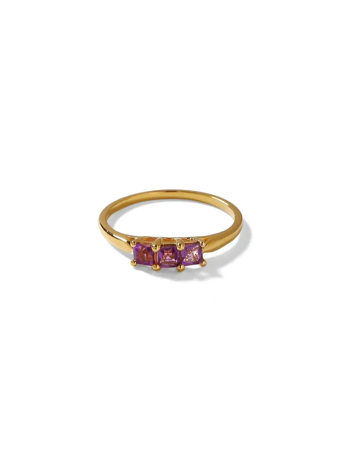 045 Ct Amethyst Solid 10k Yellow Gold Band Ring Jewelry YoTreasure Rings 045 Ct Amethyst Solid 10k Yellow Gold Band Ring Jewelry YoTreasure Rings