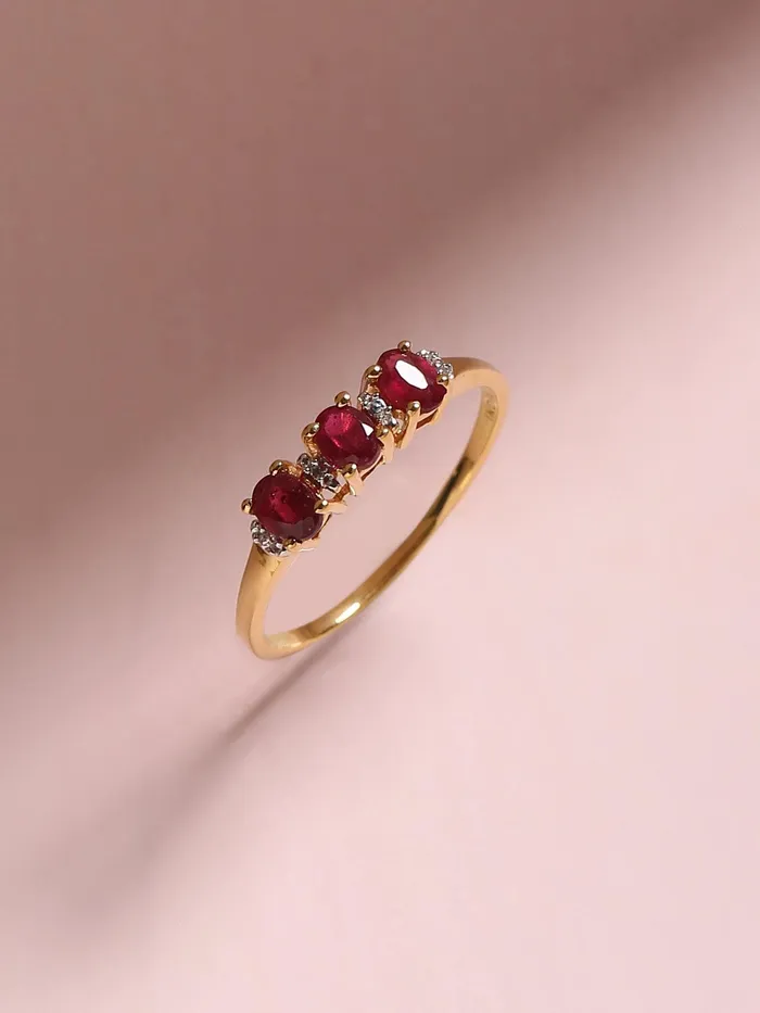 046 Ct Glass Filled Ruby Solid 10k Yellow Gold Ring Jewelry YoTreasure Rings 046 Ct Glass Filled Ruby Solid 10k Yellow Gold Ring Jewelry YoTreasure Rings