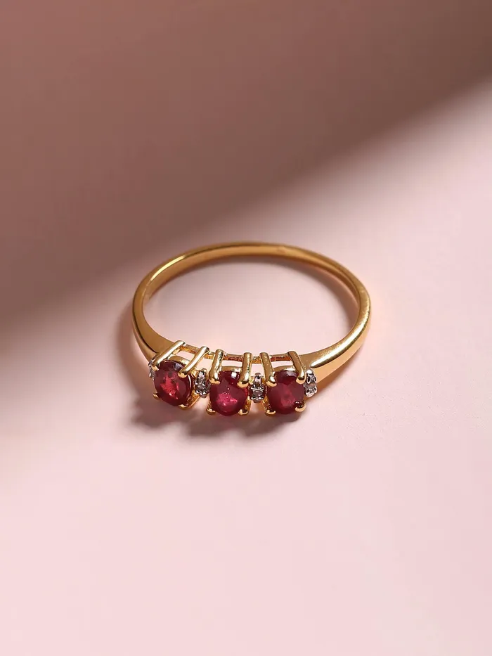 046 Ct Glass Filled Ruby Solid 10k Yellow Gold Ring Jewelry YoTreasure Rings 046 Ct Glass Filled Ruby Solid 10k Yellow Gold Ring Jewelry YoTreasure Rings