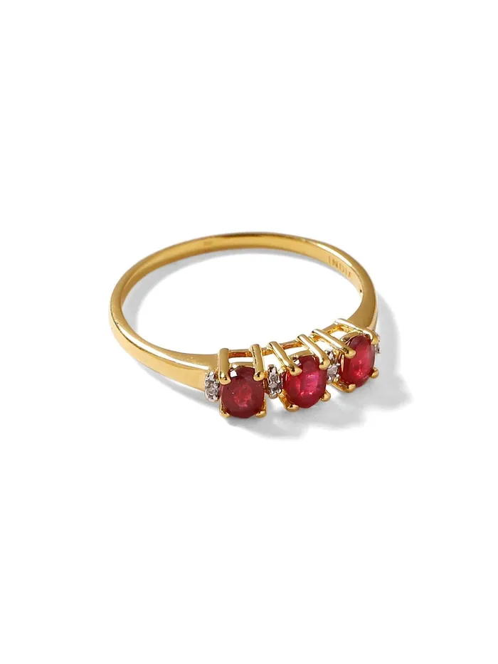 046 Ct Glass Filled Ruby Solid 10k Yellow Gold Ring Jewelry YoTreasure Rings 046 Ct Glass Filled Ruby Solid 10k Yellow Gold Ring Jewelry YoTreasure Rings