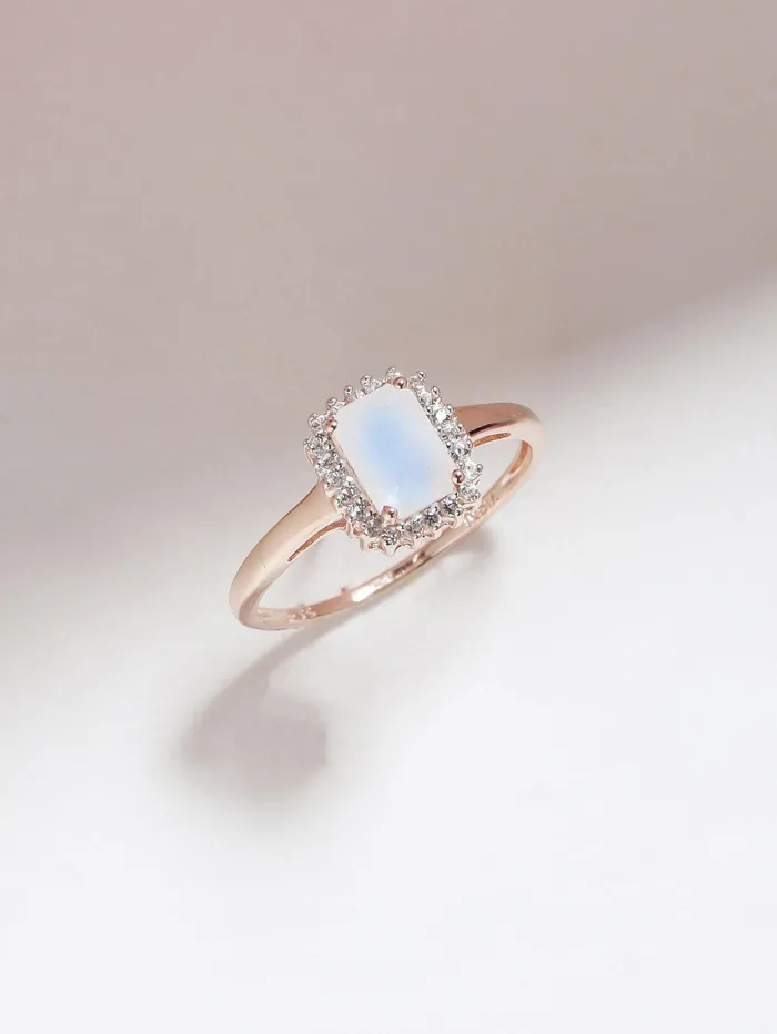 152 Ct Moonstone Solid 10k Rose Gold Ring Jewelry YoTreasure Rings
