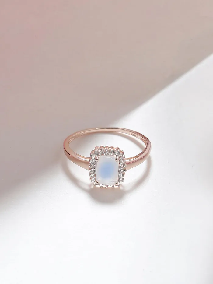 152 Ct Moonstone Solid 10k Rose Gold Ring Jewelry YoTreasure Rings