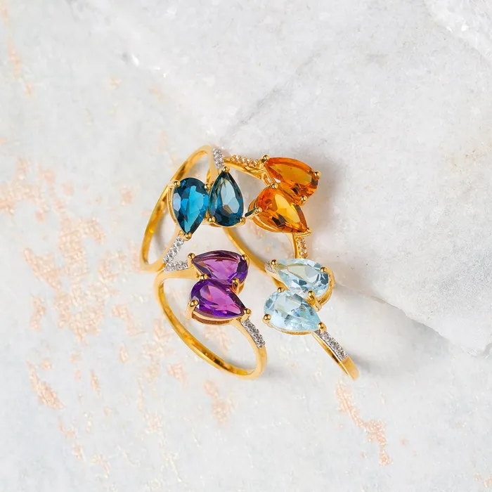 166 Ct Sky Blue Topaz White Sapphire 10kt Yellow Gold Ring Jewelry YoTreasure Rings 166 Ct Sky Blue Topaz White Sapphire 10kt Yellow Gold Ring Jewelry YoTreasure Rings
