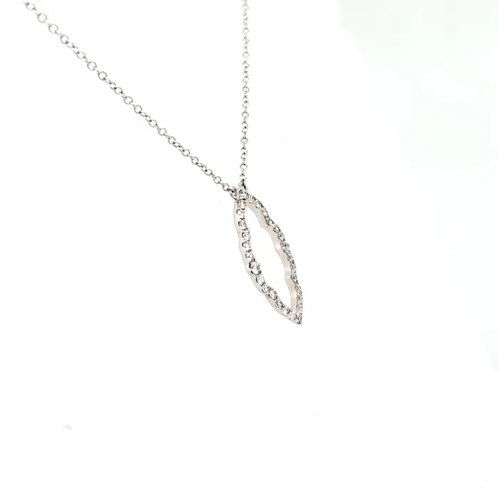 18k White Gold Diamond Negative Space Vertical Pendant Susan Bella Jewelry LLC PreStyled Sets 18k White Gold Diamond Negative Space Vertical Pendant Susan Bella Jewelry LLC PreStyled Sets