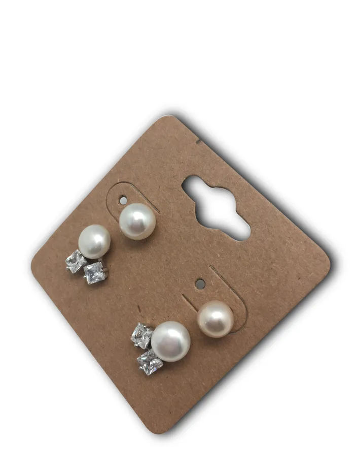 2 x 2 Kraft Paper Earring Cards JPIDisplay Earrings