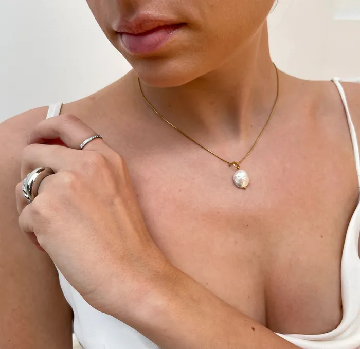 ARIEL PEARL PENDANT NECKLACE JUNE BIRTHSTONE MAI DSIRE Necklaces