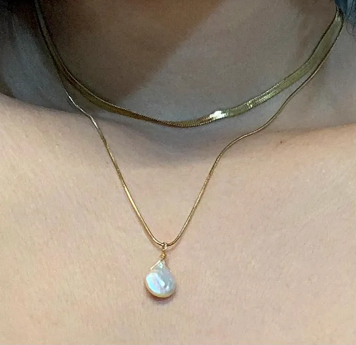 ARIEL PEARL PENDANT NECKLACE JUNE BIRTHSTONE MAI DSIRE Necklaces