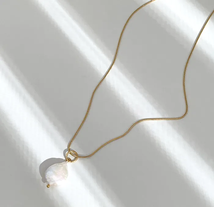 ARIEL PEARL PENDANT NECKLACE JUNE BIRTHSTONE MAI DSIRE Necklaces